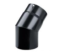 GOMITO 45°PER STUFA D.13 PORCELLANATO PESANTE NERO OPACO MM.1,2