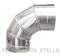 GOMITO 90° ACCIAIO INOX TUBO STUFA CAMINO Ø 250 CURVA x STUFE LEGNA FORNO CURVA