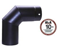 GOMITO 90° ALA AETERNUM SMALTO TOP in acciaio pesante - per stufe