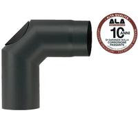 GOMITO 90° con ispezione ALA AETERNUM SMALTO TOP in acciaio pesante per stufe