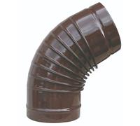 GOMITO A 45 GRADI ACCIAIO SMALTATO MARRONE PER STUFE LEGNA D.CM. 12 -SAVE ITALY