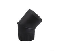Gomito a 45 gradi in acciaio inossidabile per stufa a legna Newport, accessorio per camino nero di grado 304, accessorio per riscaldamento del camino (135 mm)
