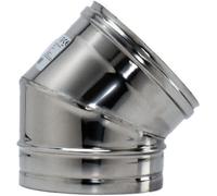 GOMITO A 45° INOX AISI 304 PER STUFA Ø cm.16