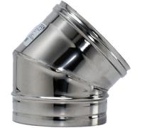 GOMITO A 45° INOX AISI 304 PER STUFA Ø cm.20