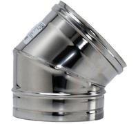 GOMITO A 45°INOX AISI 316 PER STUFA Ø cm. 8