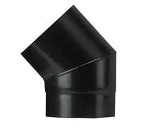 Save Fumisteria GOMITO 45° SAVE PLUS Ø 130 mm NERO PORCELLANATO SPESSORE 1,2 mm