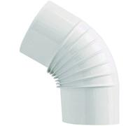 Gomito a 45° per Stufa a Legna Porcellanato Classic Bianco Ø10 cm - Save Save Ac
