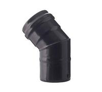 GOMITO A 45 ° PER STUFE A PELLET NERO OPACO PESANTE MM.12 EE ¸ cm.8 SAVE
