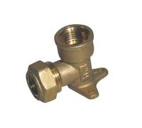 Gomito a 90° con flangia o-ring F per gas 1/2 x16mm