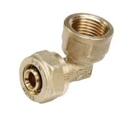 Gomito a 90° F/Filetto F 3/4 x20mm per tubo multistrato a compressione