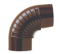 GOMITO A 90 GRADI ACCIAIO SMALTATO MARRONE PER STUFE LEGNA D.CM. 14 - SAVE ITALY