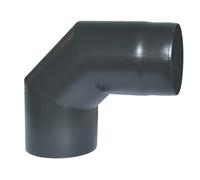 GOMITO A 90 GRADI ACCIAIO SMALTATO NERO OPACO PER STUFE A LEGNA D.CM. 13 -SAVE-