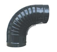 GOMITO A 90 GRADI ACCIAIO SMALTATO NERO PER STUFE LEGNA D.CM. 20 - SAVE ITALY-