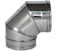 GOMITO A 90° INOX AISI 304 PER STUFA Ø cm. 10