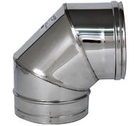 GOMITO A 90° INOX AISI 304 PER STUFA Ø cm. 12