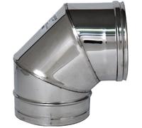 GOMITO A 90° INOX AISI 304 PER STUFA Ø cm. 8