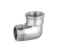 Gomito a 90° MF in ottone cromo IBP 3/4"