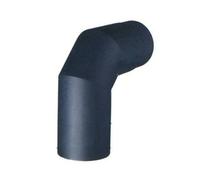 GOMITO A 90° PORCELLANATO NERO OPACO PESANTE MM.1,2 - ø cm.16 FERR 270878