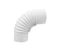 GOMITO A 90 ° PORCELLANATO PER STUFE A LEGNA BIANCO LUCIDO EE ¸ cm.10 SAVE