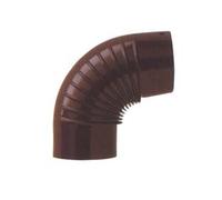 GOMITO A 90 ° PORCELLANATO PER STUFE A LEGNA MARRONE LUCIDO EE ¸ cm.10 ...