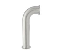 Gomito a 90° Tri Clamp da 1,5" 2" con tubo di prolunga - 25 mm/32 mm/38 mm/51 mm OD, acciaio inossidabile sanitario SS304(OD25 x TC50.5,L 254mm-SS304)
