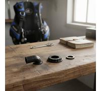 Gomito BCD con Dado e Guarnizione Nylon Rinforzato Raccordo Angolare BCD ABS