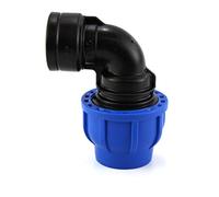 GOMITO COMPRESSIONE PP PN16 -16 X ½" femmina - raccordo tubi polietilene CURVA