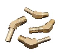 Gomito con ardiglione in rame 45 gradi 1/8" 1/4" BSPT maschio a ardiglione 8mm 10mm 12mm Adattatore for tubo for acqua combustibile in rame(1l4-8mm)