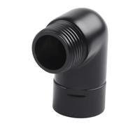 Gomito con getto superiore for doccetta G1/2 Nero | Accessori for parti doccia da bagno con filettatura femmina e filettatura maschio ad angolo di 90°