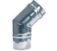 GOMITO CURVA 45° ACCIAIO INOX STUFA D120,PELLET,CAMINO