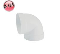 Gomito curva a 90° Ø 125 in plastica per condotto aria VMC cappa cucina