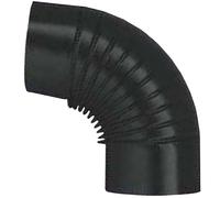 Gomito curva a 90° per stufa canna fumaria acciaio porcellanato nero opaco SAVE