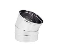 Gomito curva acciaio inox 80mm 5 decimi AISI 304 (30 gradi)