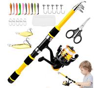 Gomito da per bambini per bambini | Accessorio portatile telescopico per pesce, per spiaggia, lago, ponte, fiume, acqua, campeggio, costiera, surf, acqua salata