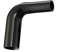 Gomito del tubo flessibile del riduttore del silicone rinforzato a 90 gradi per ID Turbo o refrigerante: 76mm > 51mm - nero