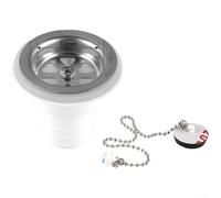 Gomito di scarico per lavello camper resistente all'acqua con alloggiamento in ABS e design a flusso diritto, incluso tubo di scarico collegato da 2 m (dritto)