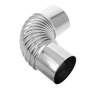 Gomito filettato del tubo della stufa dell'acciaio 1 scudo termico for camino in acciaio inossidabile, argento, 15x15x5 cm / 5,89x5,89x1,97 pollici