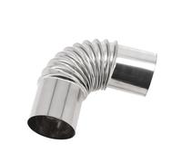 Gomito filettato del tubo della stufa dell'acciaio Curva for rivestimento camino a gomito da 90 gradi in acciaio inossidabile (50-100 mm) argento(70mm)