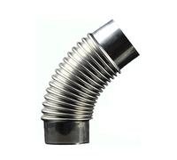 Gomito for canna fumaria in acciaio inox 45° 90° 5-12cm, tubo di scarico resistente al calore for scaldabagno, forno, cappa aspirante(10cm,90°)