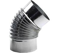 Gomito for Tubo Di Scarico Della Stufa, Tubo Di Scarico Del Camino A 45°, Adattatore for Tubo Di Scarico Del Camino Zincato Da 100 mm-200 mm, Tubo Di Scarico Resistente Al Calore(160mm)