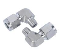 Gomito forgiato 3000 PSI 1/8" 1/4" 3/8" 1/2" BSPT maschio x 6 8 10 12 mm Raccordo a compressione for tubi Accoppiatore for tubi in acciaio inossidabile 304 316(SS304,6MM_1L8 BSPT)