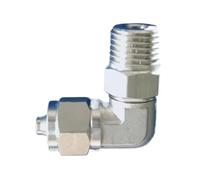 Gomito girevole a 360 gradi 4 6 8 10 12 14 16 mm Tubo flessibile a torsione rapida 1/8" 1/4" 3/8" 1/2" -1 connettore maschio BSPT in acciaio inox 304 pneumatico aria 1 pz(16x12mm,1/8")