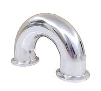 Gomito in acciaio inossidabile, 1 tubo O/D 19-108 mm Tri Clamp,5" 2" 2, 3" 3, Ghiera in acciaio inossidabile 304 sanitaria 180 gradi(Fit Tube OD 38mm)