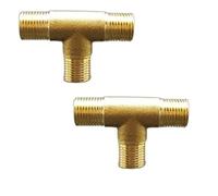 Gomito in ottone, Raccordi a T, raccordo a in ottone con martello in gomma, dimensioni multiple, confezione da 2(M M M,1/4inch)