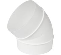 Gomito in plastica a 45 gradi, 100 mm, per collegare tubi, condotti o tubi, diritto o flessibile, connettore di ventilazione tubo rotondo