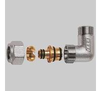 GOMITO MASCHIO CROMATO FAR COMPLETO 3/4 x 26 x 3 Tubo Multistrato