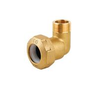 GOMITO MASCHIO IN OTTONE PER TUBO PE 1/2" x 20 Raccordi Polietilene Ottone