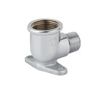 GOMITO MF CON FLANGIA OTTONE CROMO 1/2