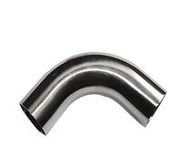 Gomito OD per Tubi in Acciaio Inox, 1 pz. Raccordo for Tubo a Gomito da 90 Gradi, Lunghezza Tubo Dritto 20 mm, Diametro Esterno 25 mm, Saldatura in Acciaio Inossidabile
