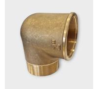 GOMITO OTTONE CURVA 90° MF 3/8 1/2 3/4 1" 1/4 1"1/2 RACCORDO FILETTATO MASCHIO F